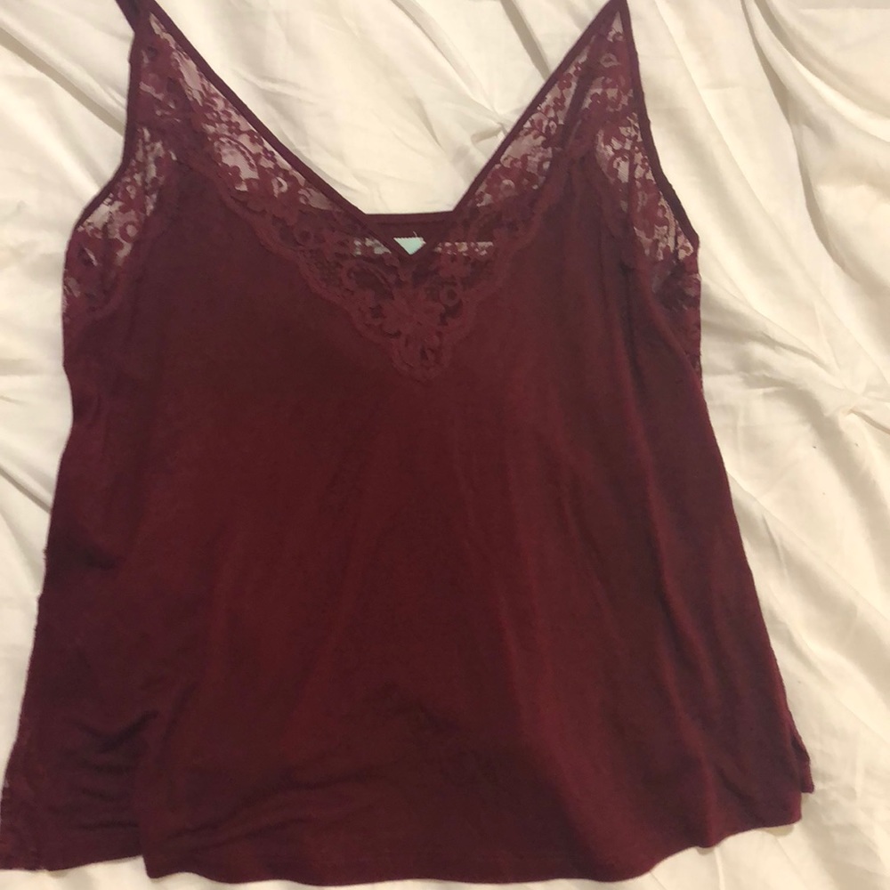 Urban Outfitters Red Lace Tank